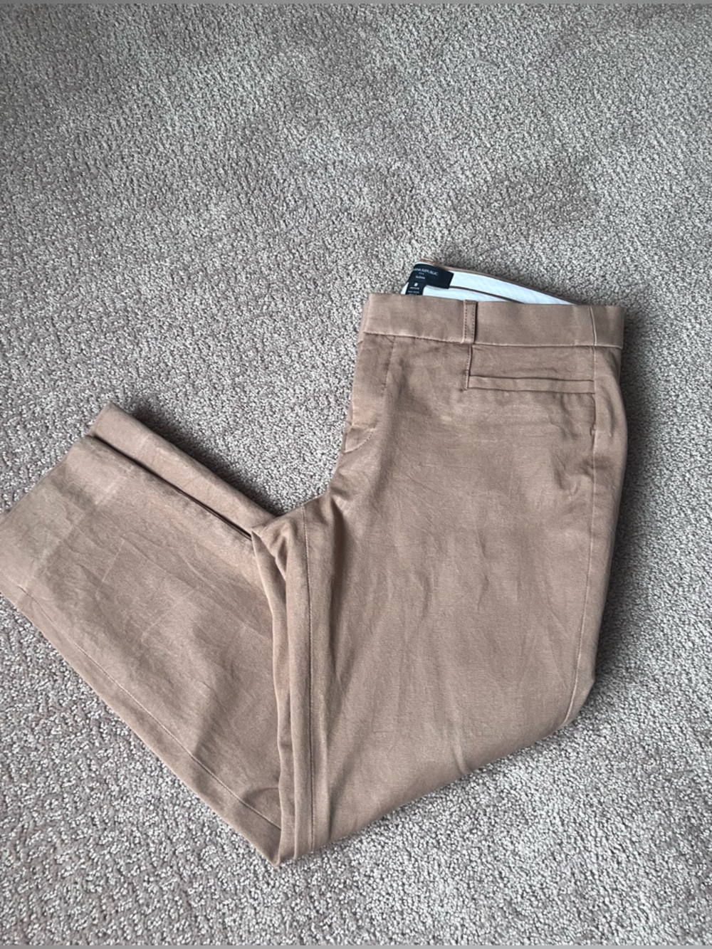 Banana Republic Sloan mid-rise ankle pant 8 petite Tan